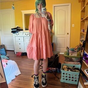 Robert Louis Pink Sundress Sleeveless Scoop Neck